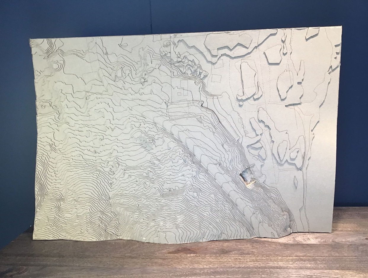 Cardboard Topological Map (Seattle) | Second Use - Seattle and Tacoma ...
