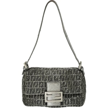 Fendi Beaded Logo Mini Mama Baguette Bag