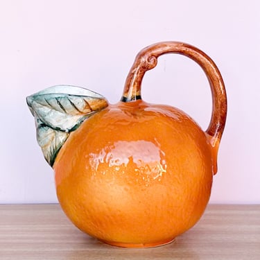 Orange Water Pitcher