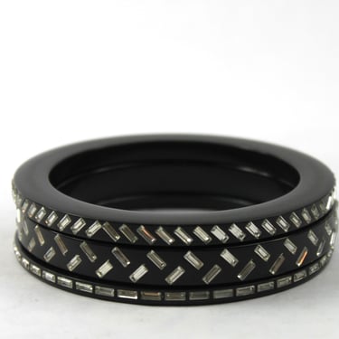 Catalin Creations by Lain Rhinestone and Bakelite Bangle Set RARE 