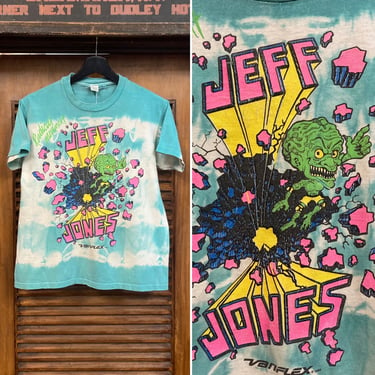 Vintage 1980’s Skateboard Jeff Jones Monster Tie Dye Cotton T-Shirt, 80’s Tee Shirt, Vintage Clothing 