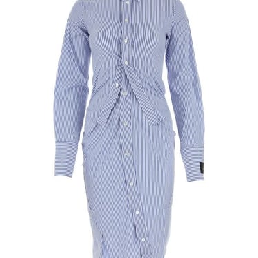 Jw Anderson Women Printed Stretch Cotton Shirt Dress