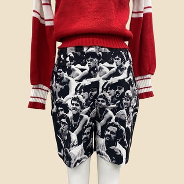 Balmain Black And White Striped Shorts With Jewel | Luosophy