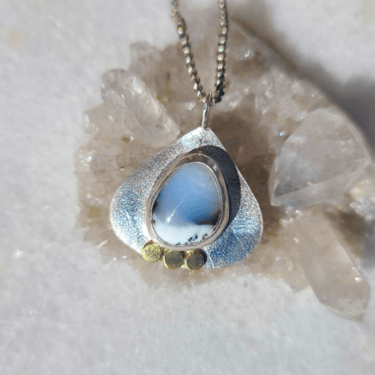 James + Jezebelle | Dendritic Agate Bezel Necklace