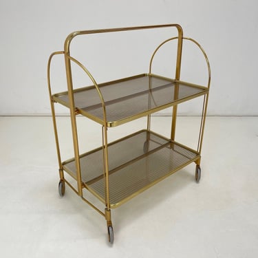 Vintage Folding Serving Cart, 1960's / Serving Trolley / Desert Table on Wheels / Tray Table 