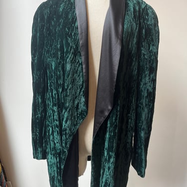 Krizia emerald velvet smoking jacket