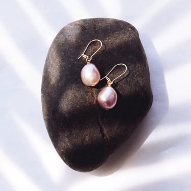 Pink Freshwater Pearl Drop Earrings - Akala 