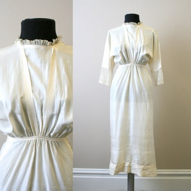 Edwardian Cream Silk Dress 