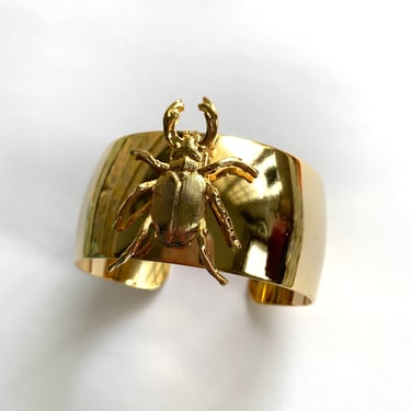 Beetle Cuff (14 k gold plated)