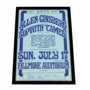 Rare 1966 Allen Ginsberg Concert Poster