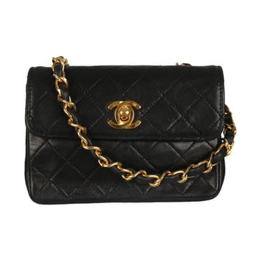 Chanel Black Quilted Mini Flap Bag
