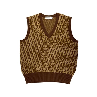 Dior Brown Logo Sweater Vest