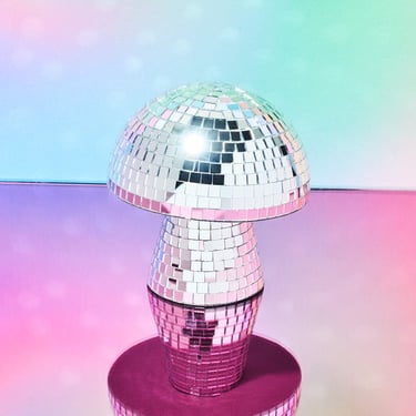 Disco Ball Mushroom Sculpture