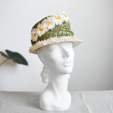 1960s Daisy Boater Hat 