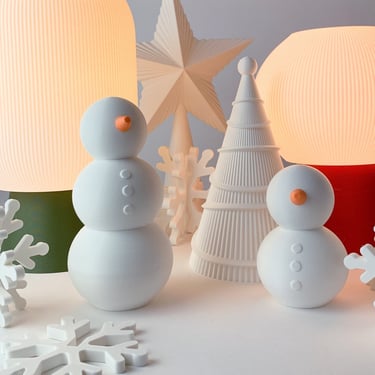 Winter Bliss Snowman Decor - Christmas Decoration - Simple Snowman - Modern Christmas Decor 