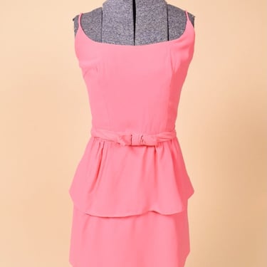 Bubblegum Pink Tiered Party Dress By Ann Barry, XXS