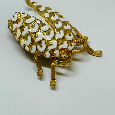 Gold and White Ladybug