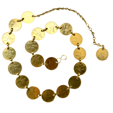 60s Gold Coin Belt