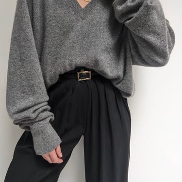 Vintage Graphite Cashmere Turtleneck