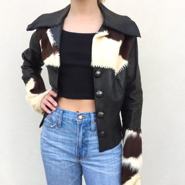 1960s Whip stitch cow hide leather jacket 