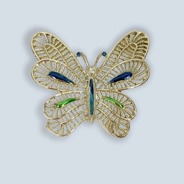 VINTAGE 50s Gold Butterfly Brooch by Gerry's | 1950s MCM Bug Jewelry Pin | Gift Idea VFG 