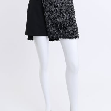 Asymmetrical Beaded Mini Skirt