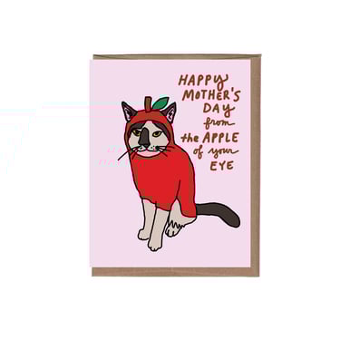 Scratch & Sniff Apple Cat Mother's Day Greeting Card