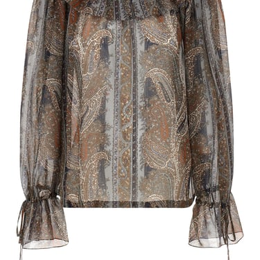 Saint Laurent Women Silk Blouse