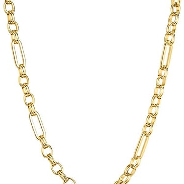 14k Gold Fancy Link Chain Necklace