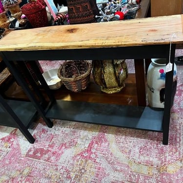 Reclaimed wood console table. 38.5” x 8.25” x 30” 