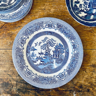 Blue Willow Pattern EIT Vintage Dinner Plate | Blue and White Dinner Plate | Replacement | Grandmillenial | Transferware | Chinoiserie 