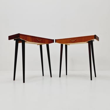 Mid century Danish teak side tables/ Bedside tables/ Nightstands, Denmark, 1960s, set of 2 