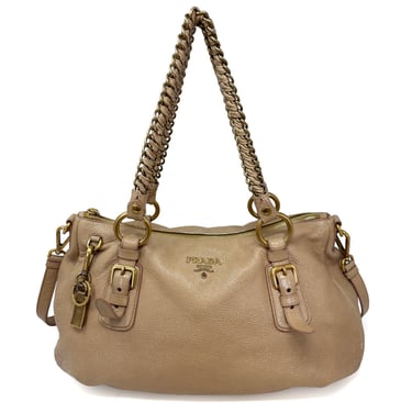 Prada Cervo Lux Chain Hobo