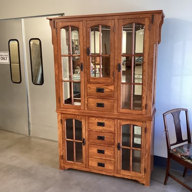 Mission Style China Hutch