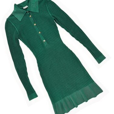 Alaia 90s green knit dress