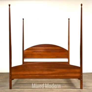 Solid Cherry Shaker Modern Queen Bed 