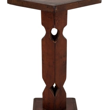 Arts & Crafts Pine Wood Pedestal Table