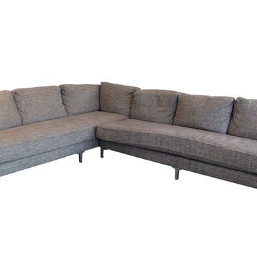 Contemporary Modern Kravet Furniture Chrome Leg Sectional 126 x 100 