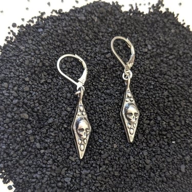 Silver Momento Mori Earrings