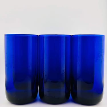 Libbey Cobalt Blue Glass Tumblers