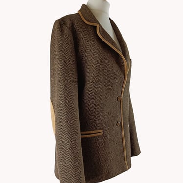 Kaunotar 1970s Tweed Jacket Finnish Vintage Size S 