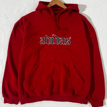 Vintage Y2k Adidas Red Hoodie Sz. L