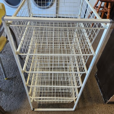 6 Drawer Wire Basket Storage Unit 17.25" x 40" x 21"