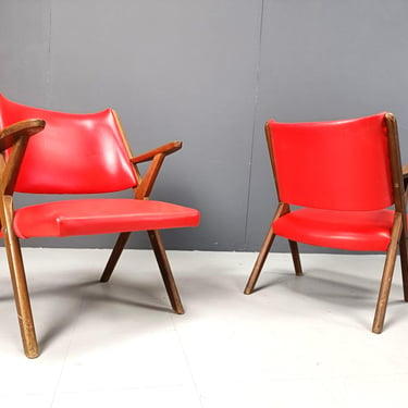 Mid century armchairs by Dal Vera, 1960s - set of 2 - italian armchairs - mid century design armchairs 