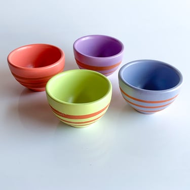 Vintage Colorful Striped Mise En Place Dish