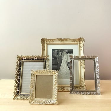 ornate picture frame collection vintage wedding decor 3 x 5 / 5 x 7 / 8 x 10 metal frames 