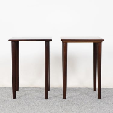 Danish Modern Rosewood Side Table Pair - (322-135) 
