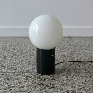 Modern 80's Globe Shade Table Lamp // Side Lamp 