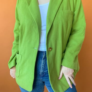 1980s Lime Green Blazer, sz. XL