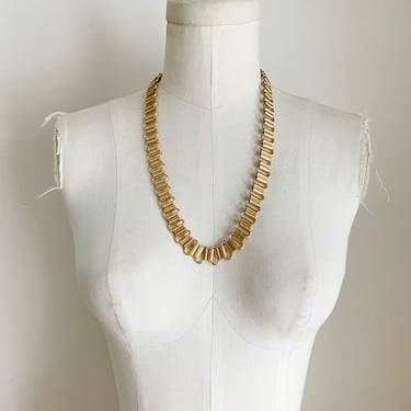 Vintage 1980s Gold Chunky Chain Link Necklace 